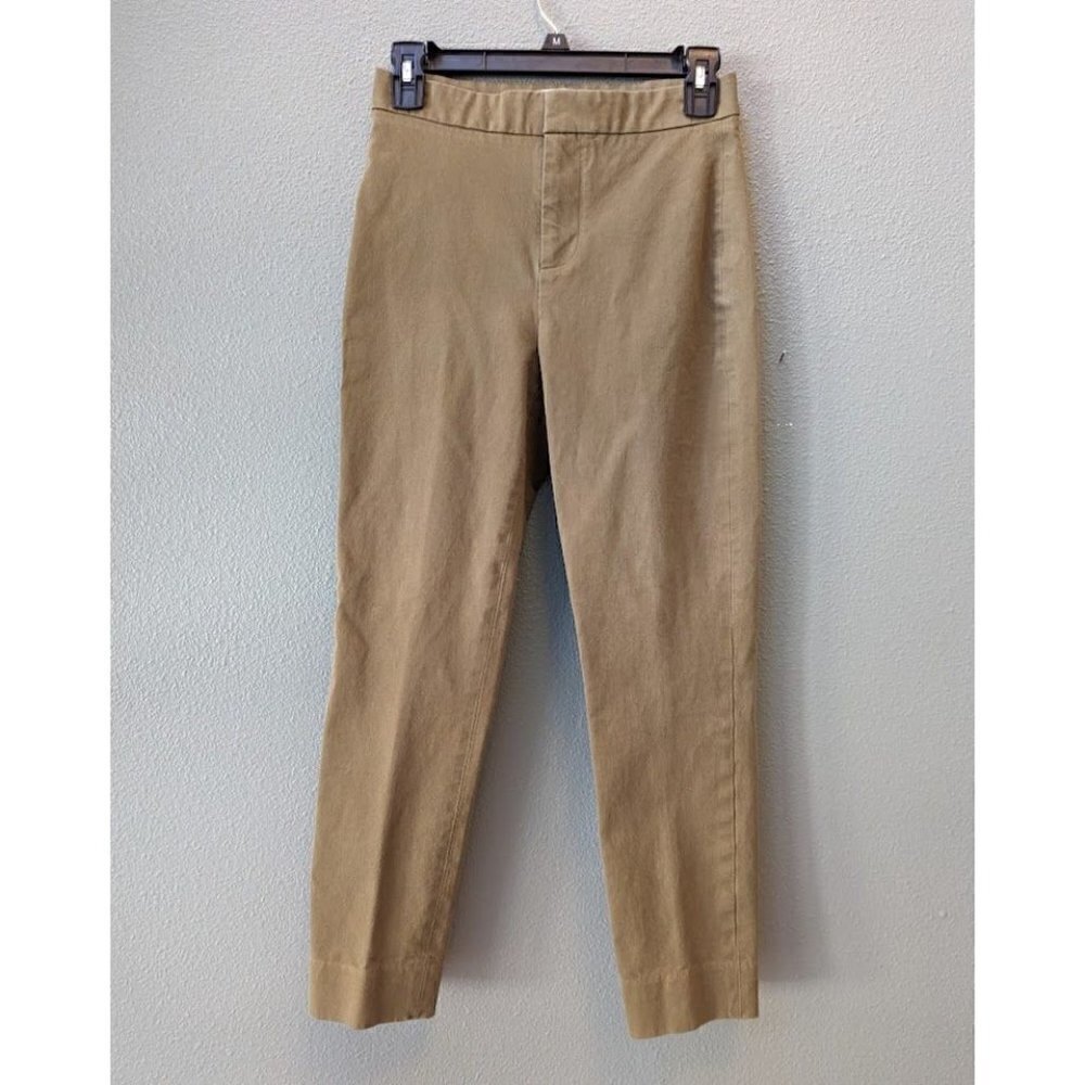 Everlane Olive Green Stretch Ponte Slim Fit Crop Work Pant Trouser Women's 0